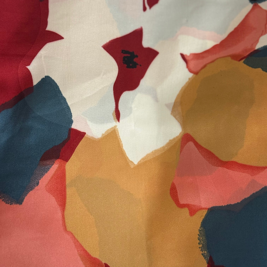 Abstract scarf with colorful brush strokes