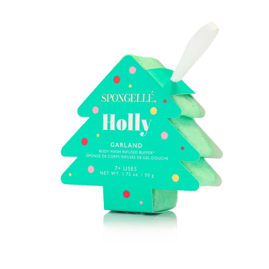 Holly (Garland) Holiday Tree Ornament Body Buffer by Spongelle.