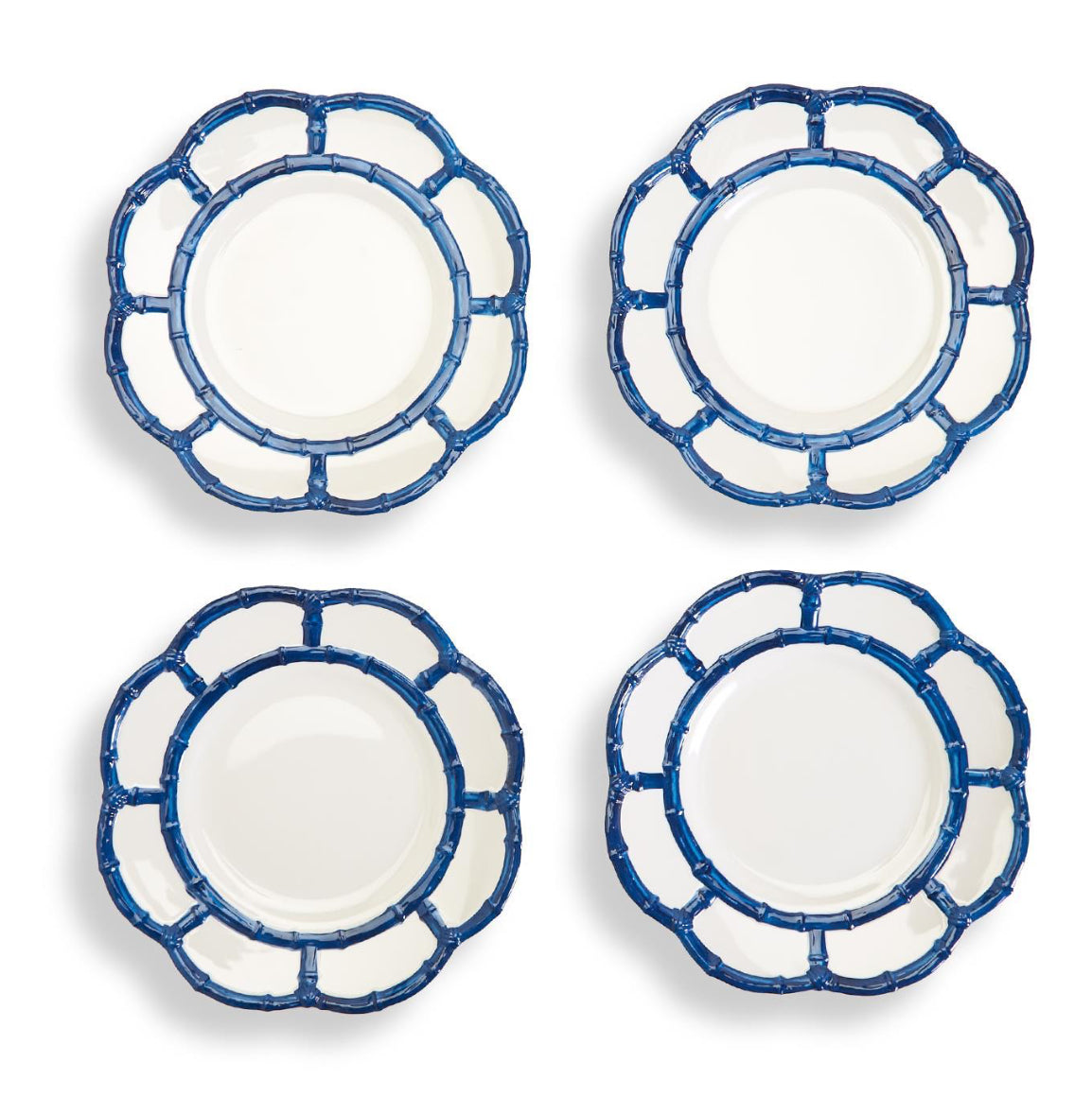 Blue Bamboo Salad Plate Set