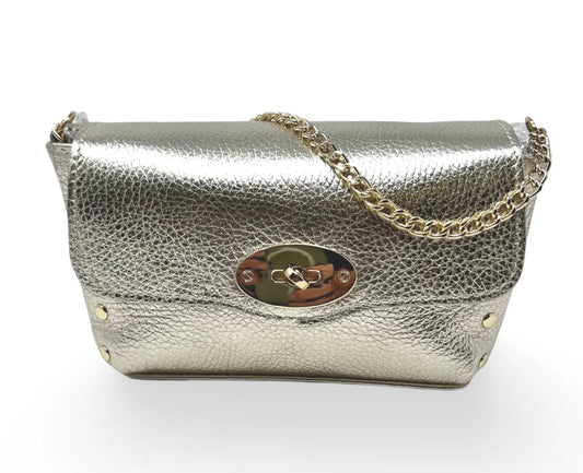 Anne-Mini Crossbody Bag in Gold