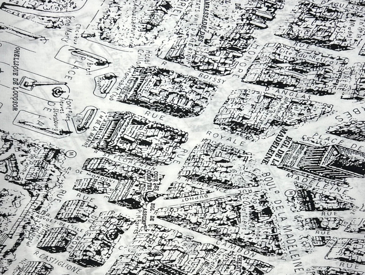 Paris Black and White Scarf