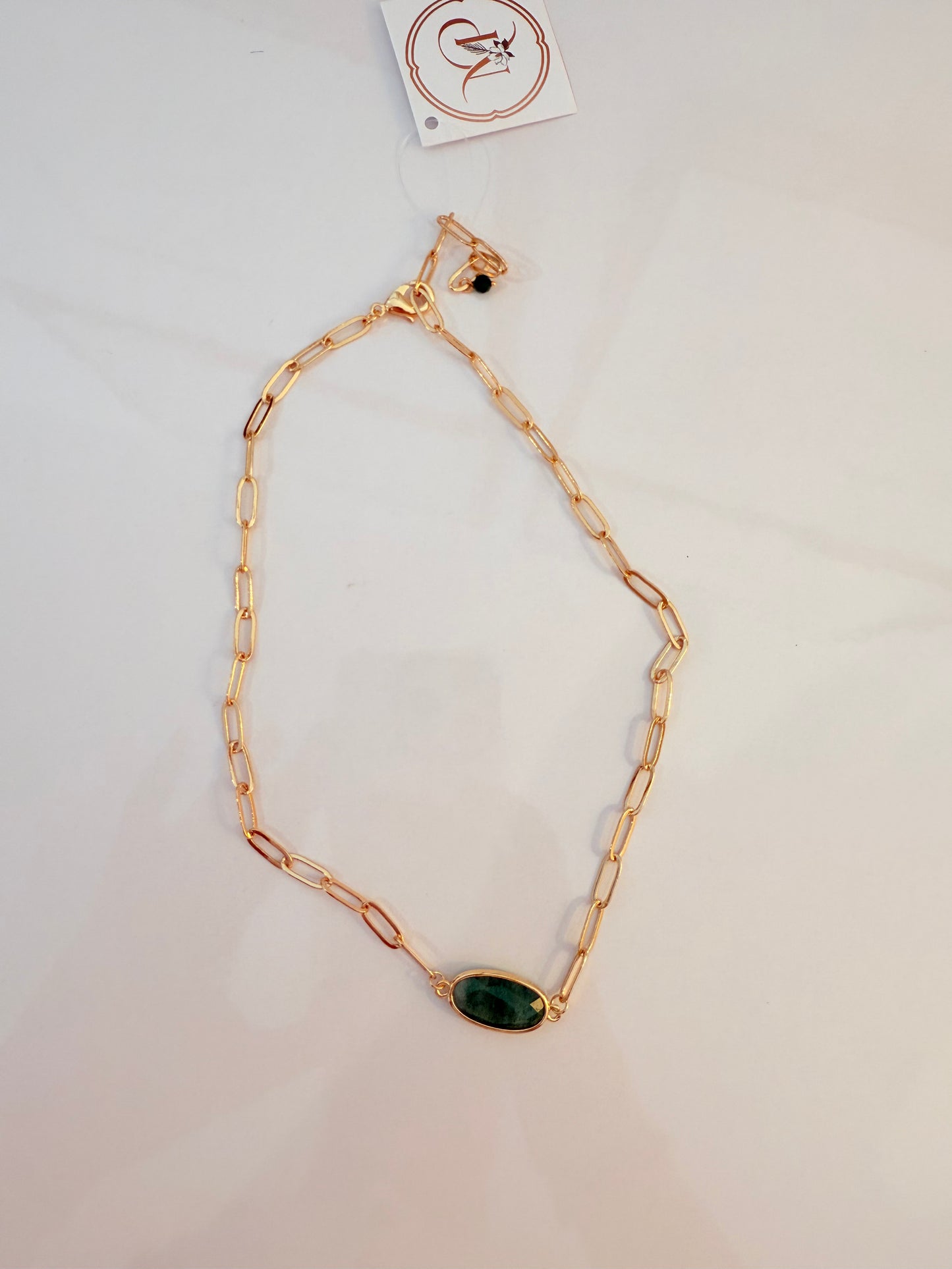 Gold and Green Necklace