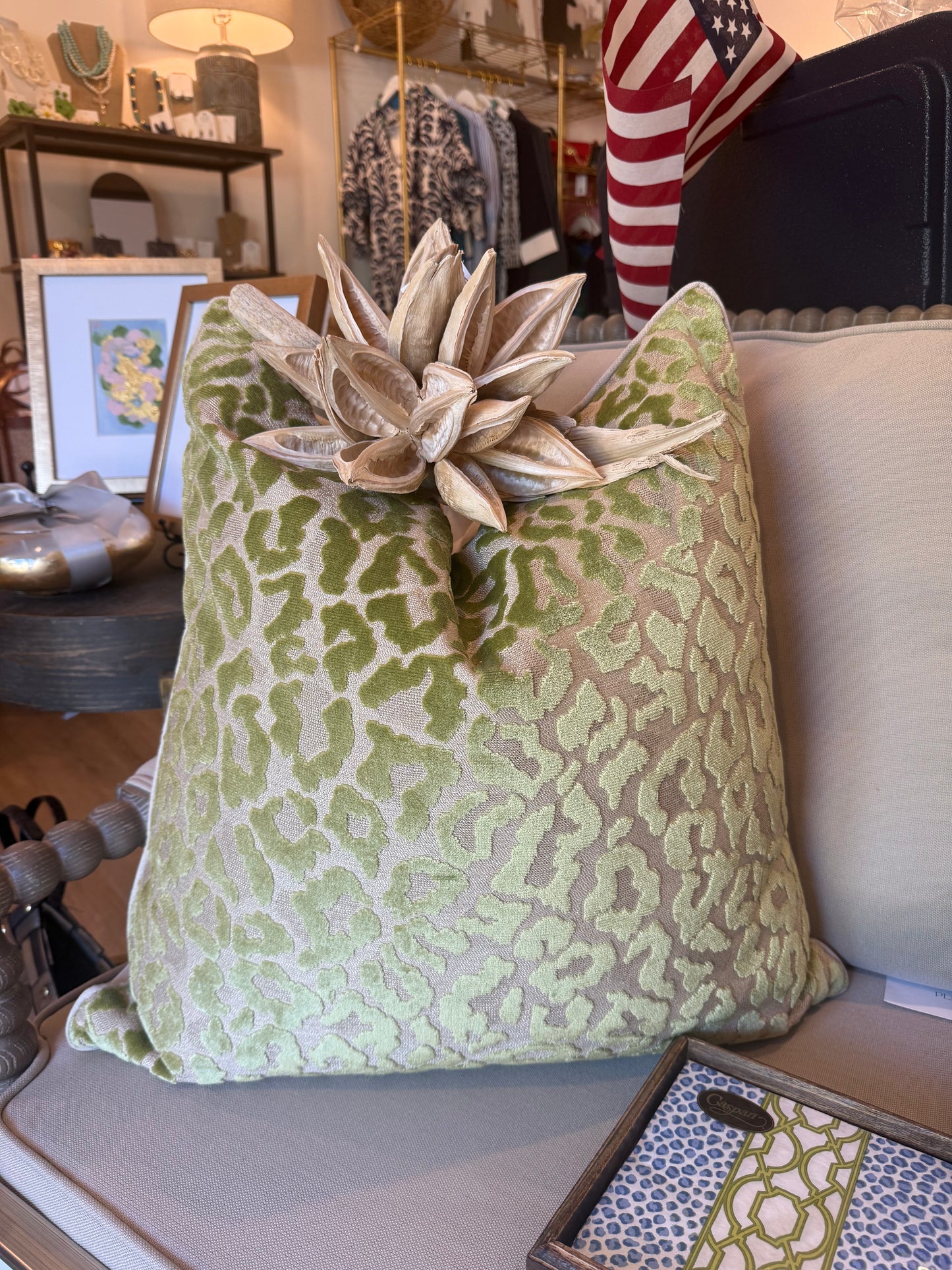 Green Leopard Pillows