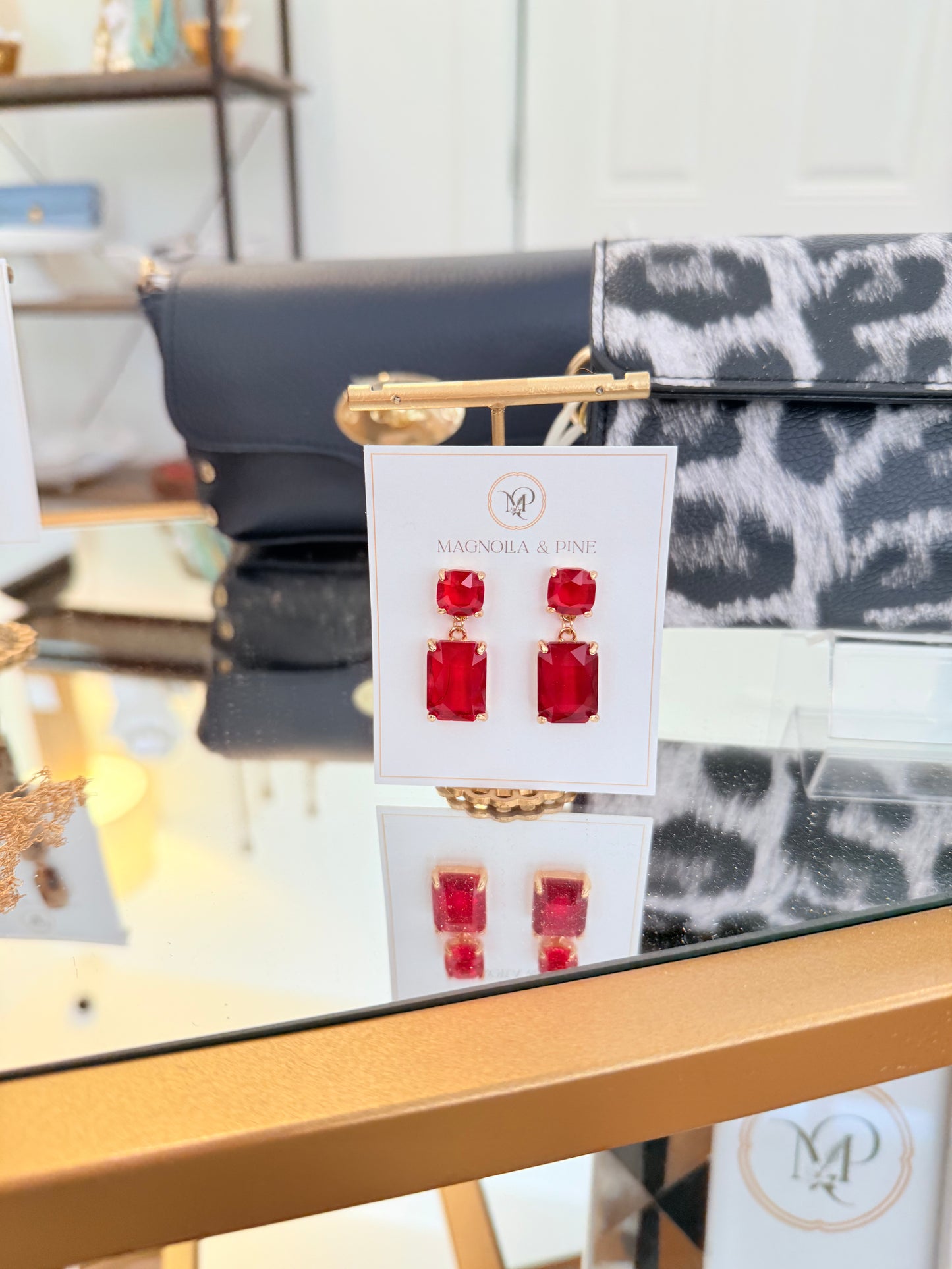 Red Diamond Earrings