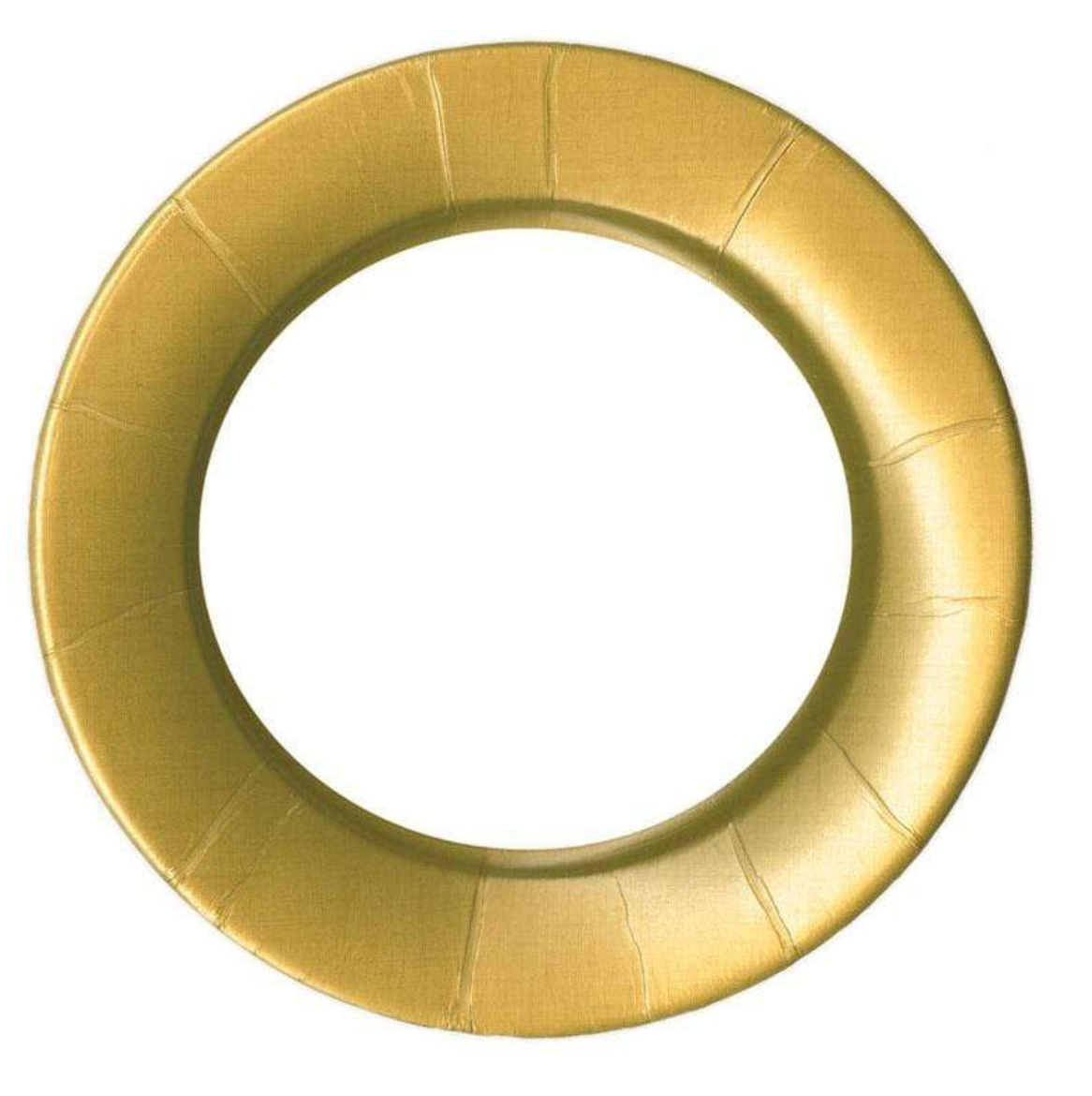 Linen Border Paper Salad & Dessert Plates in Gold - 8 Per Package