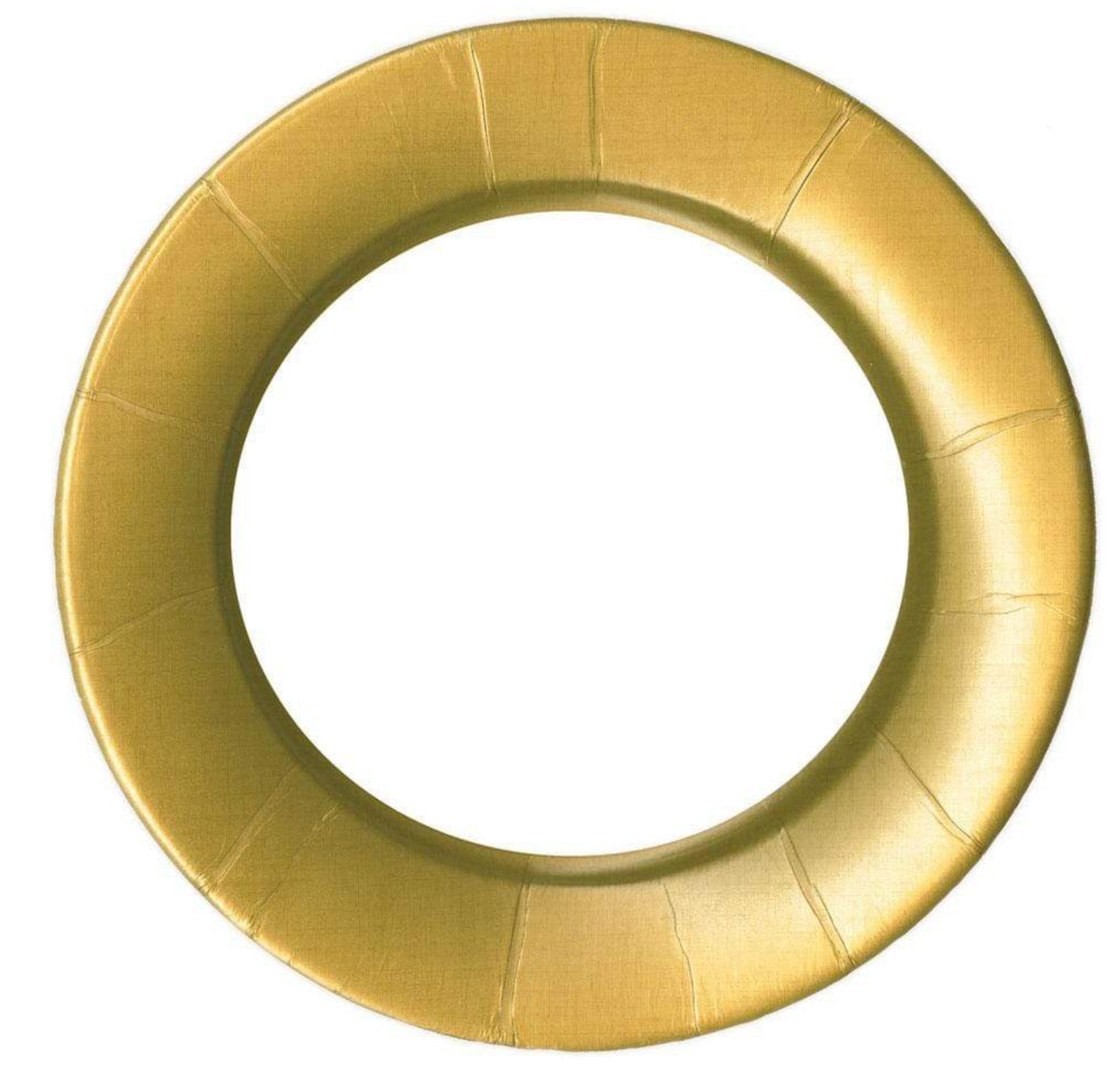 Linen Border Paper Dinner Plates in Gold - 8 Per Package