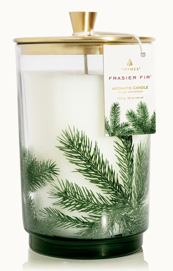 Large Pine Needle Luminary Candle