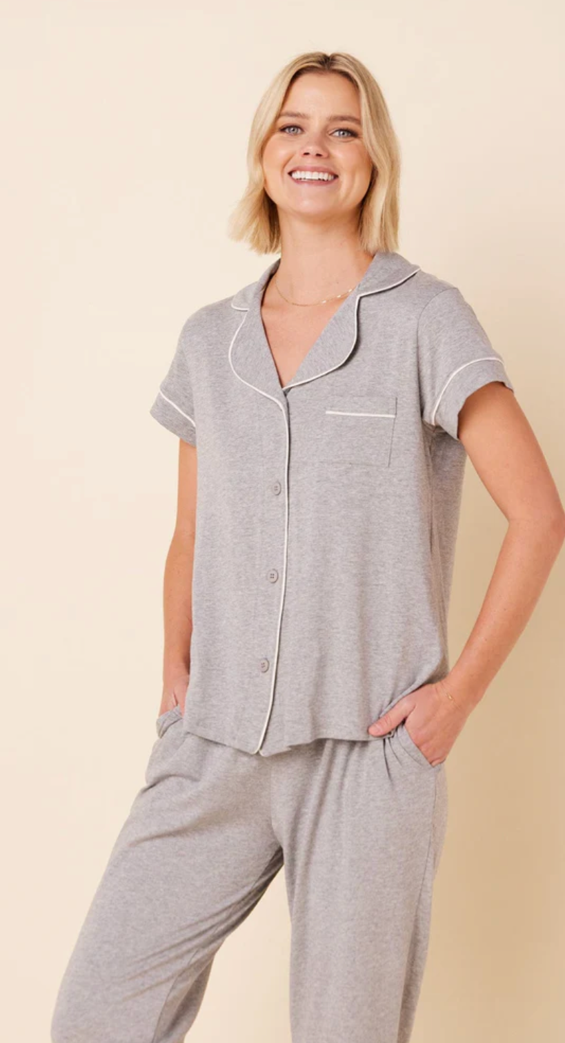 Heather Pima Knit Capri PJs