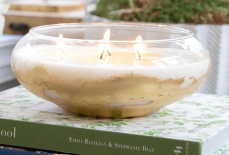 Six-Wick Gold Leaf Candle