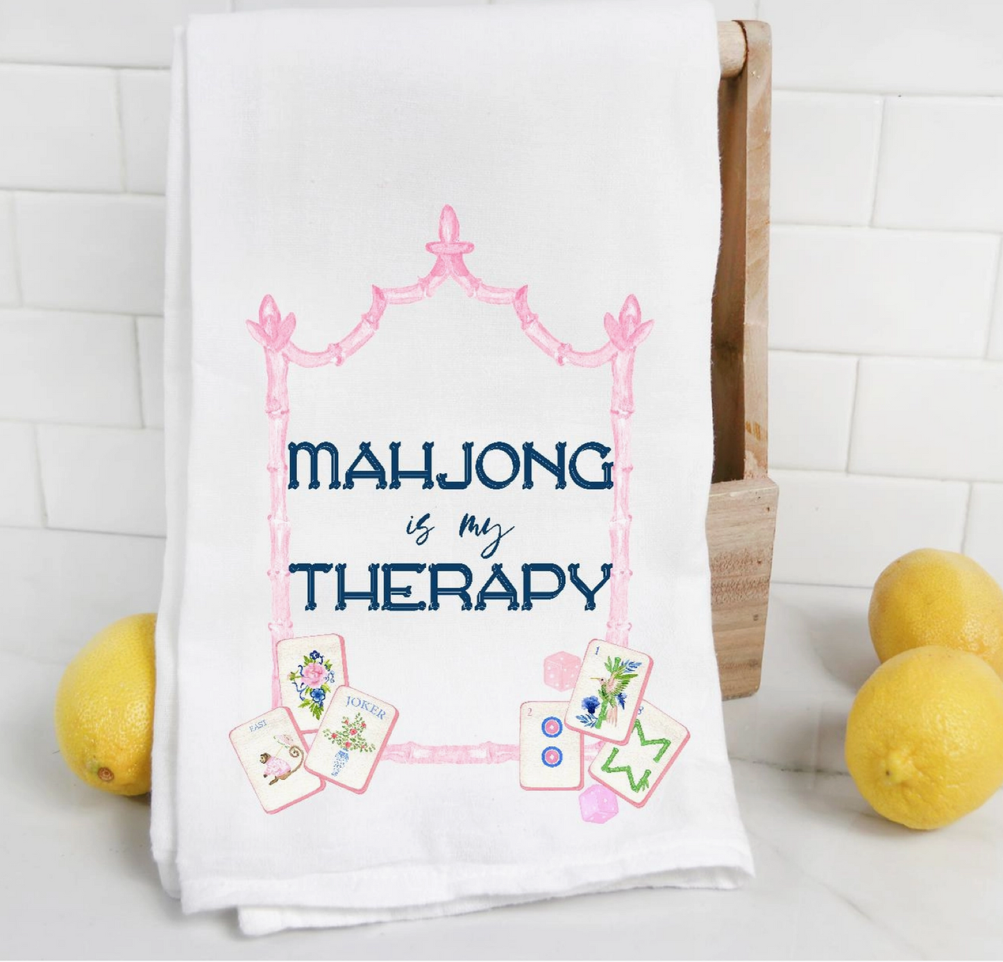 Mahjong is my Therapy Tea Towel