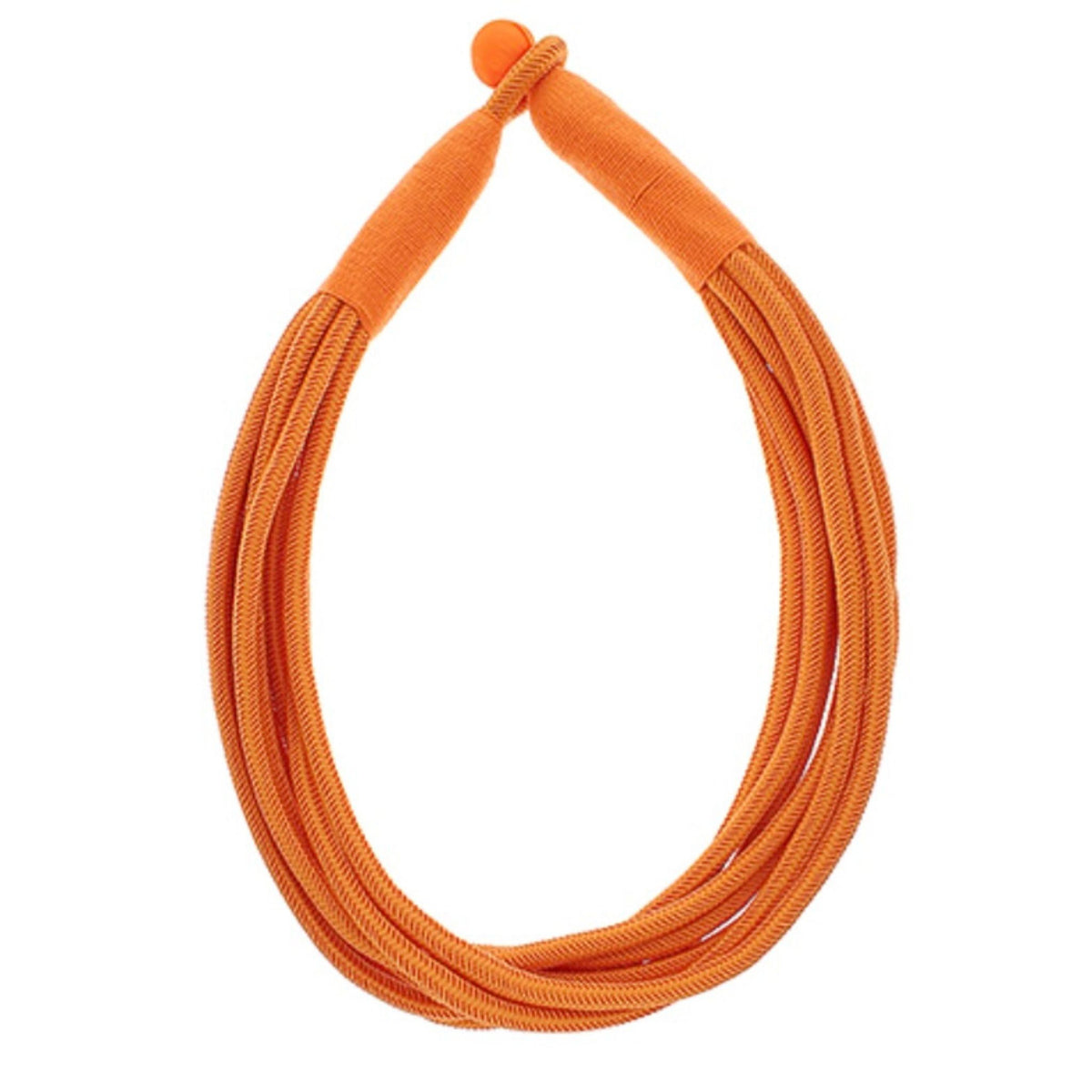 Multi Strand Chord Necklace in orange, 8-row rope design