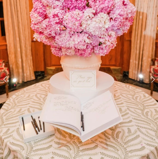 The Blank Book - Mr. and Mrs., styled as wedding guestbook
