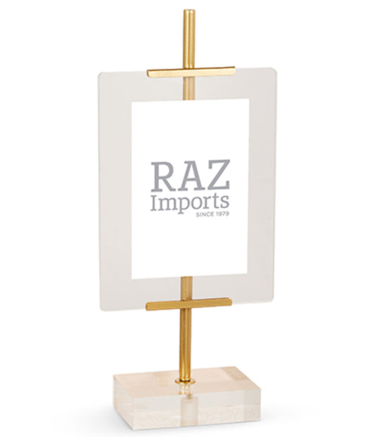 14" Gold Acrylic Frame Easel
