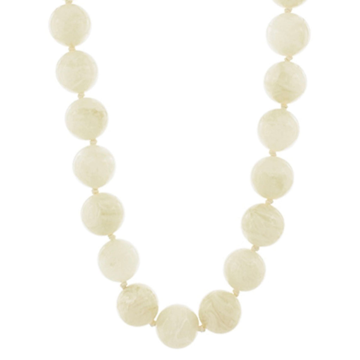 Marble Bubble Bead Necklace in cream, chunky marbled beads