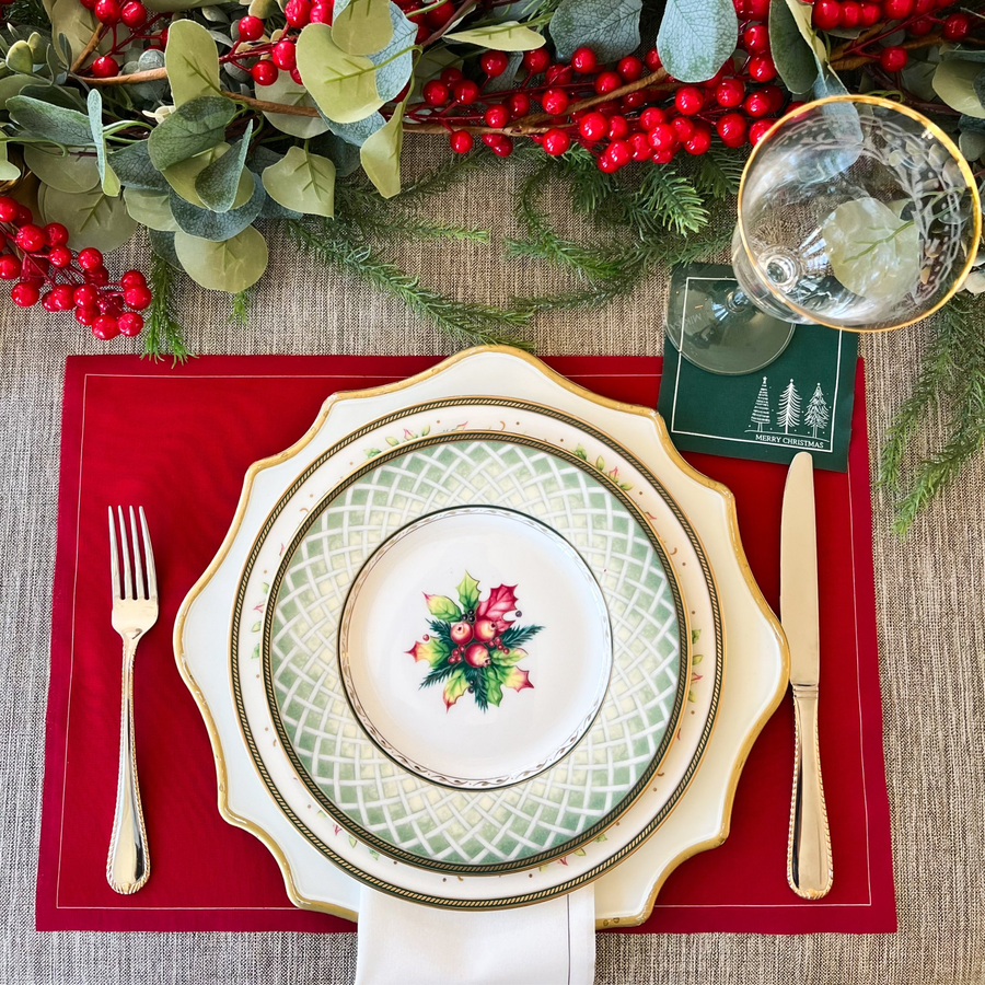 Luxury eco-friendly cotton placemat, alternate styling