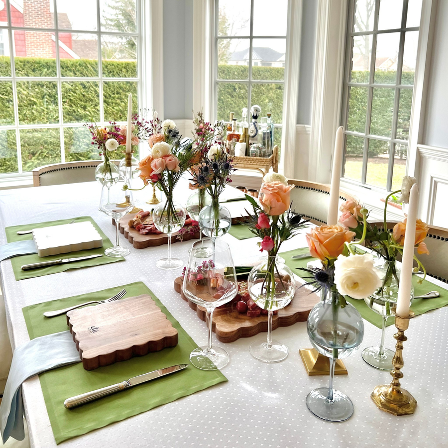 Luxury eco-friendly cotton placemat, additional styling shot