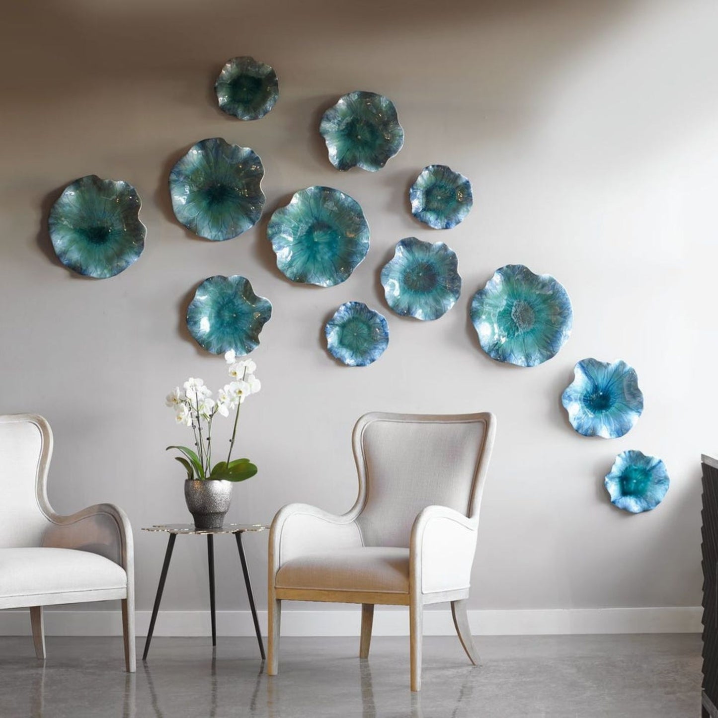 Abella Ceramic Wall Decor, alternate angle of full set