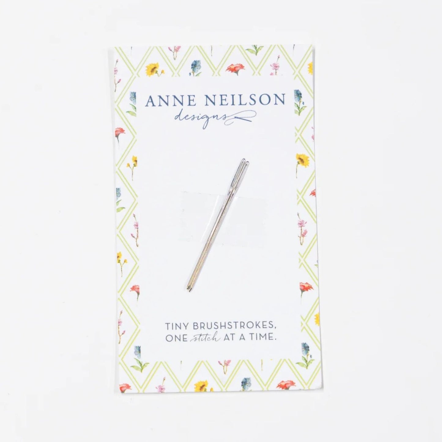 Abide Floral Beginner Needlepoint Kit, included needle.