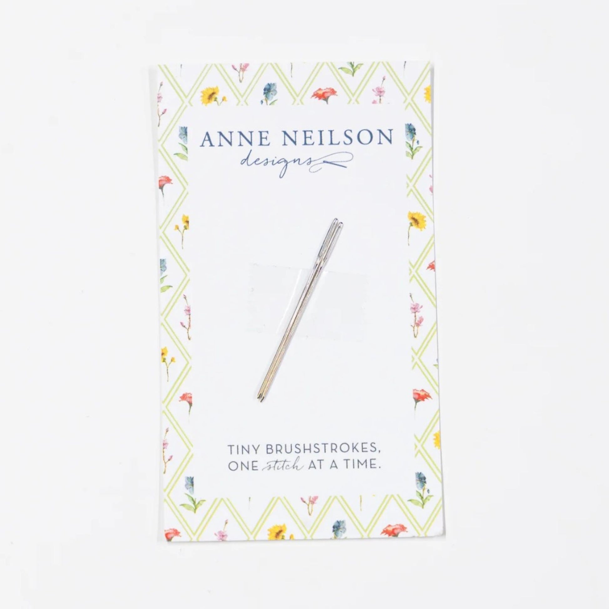 Abide Floral Beginner Needlepoint Kit, included needle.