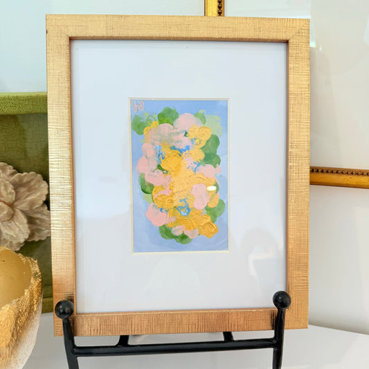 Original abstract framed painting, 9x11, ready to hang