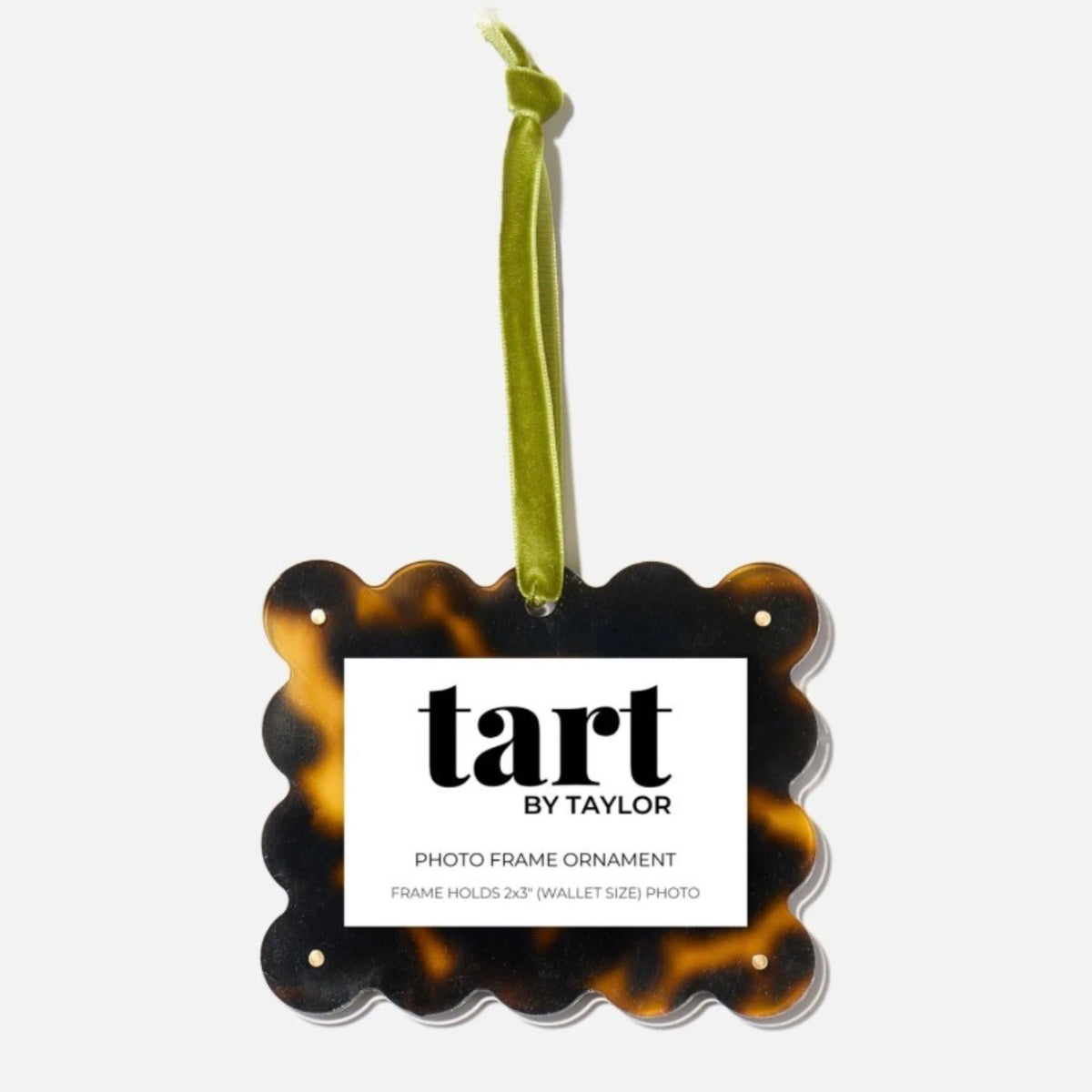 Acrylic scallop frame ornament, tortoise
