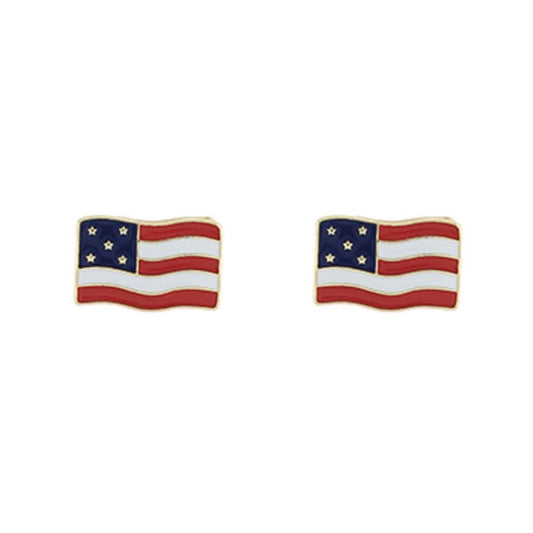 Flag Stud Earrings, small American flag stud