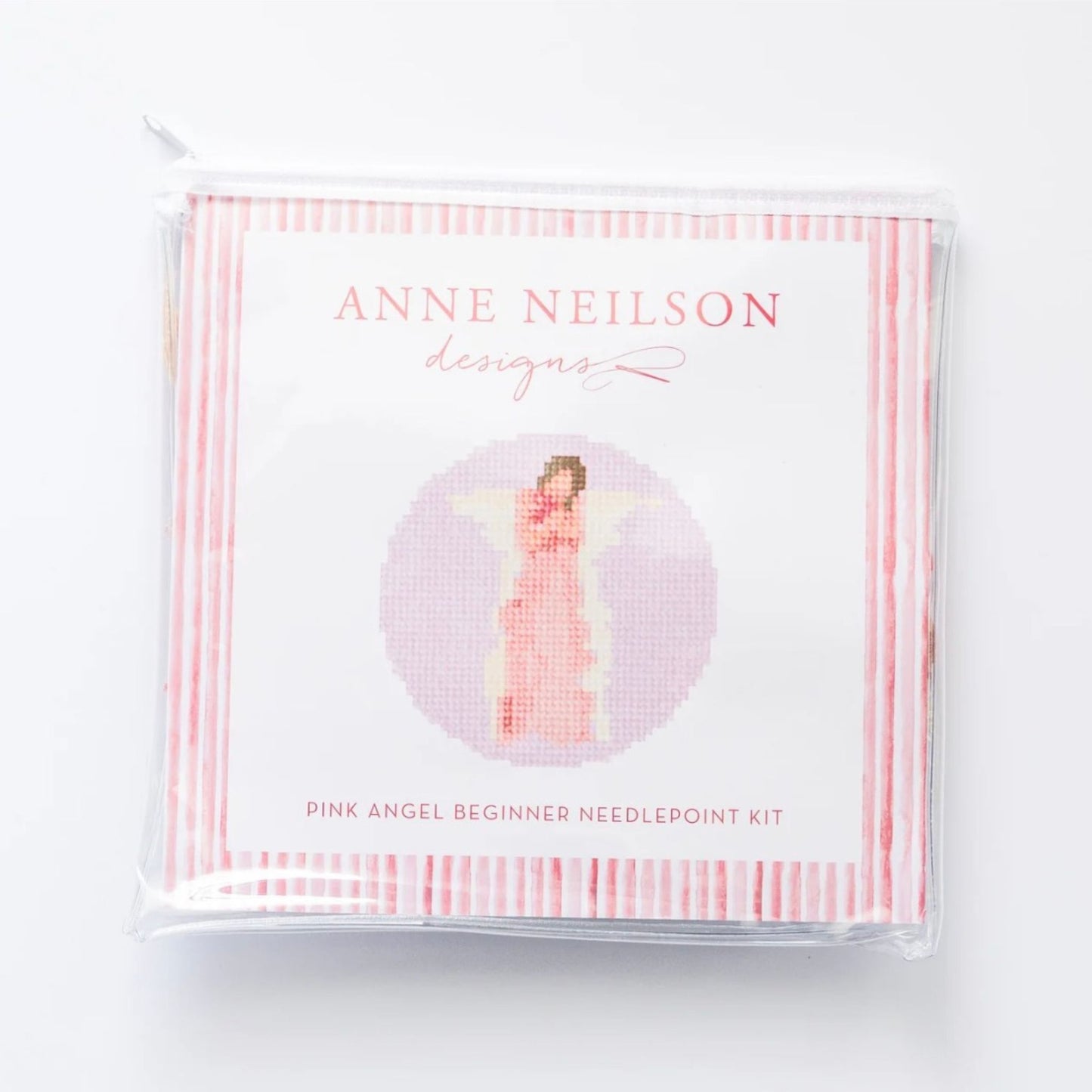 Pink Angel Beginner Needlepoint Kit, additional product view.
