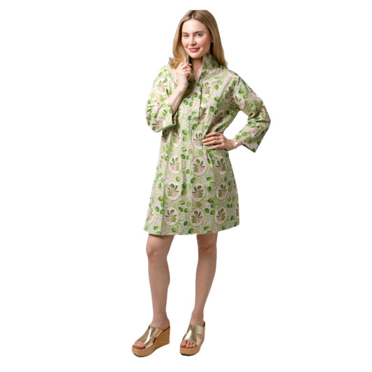 Arden Dress in Ponte Knit, Blue-Green