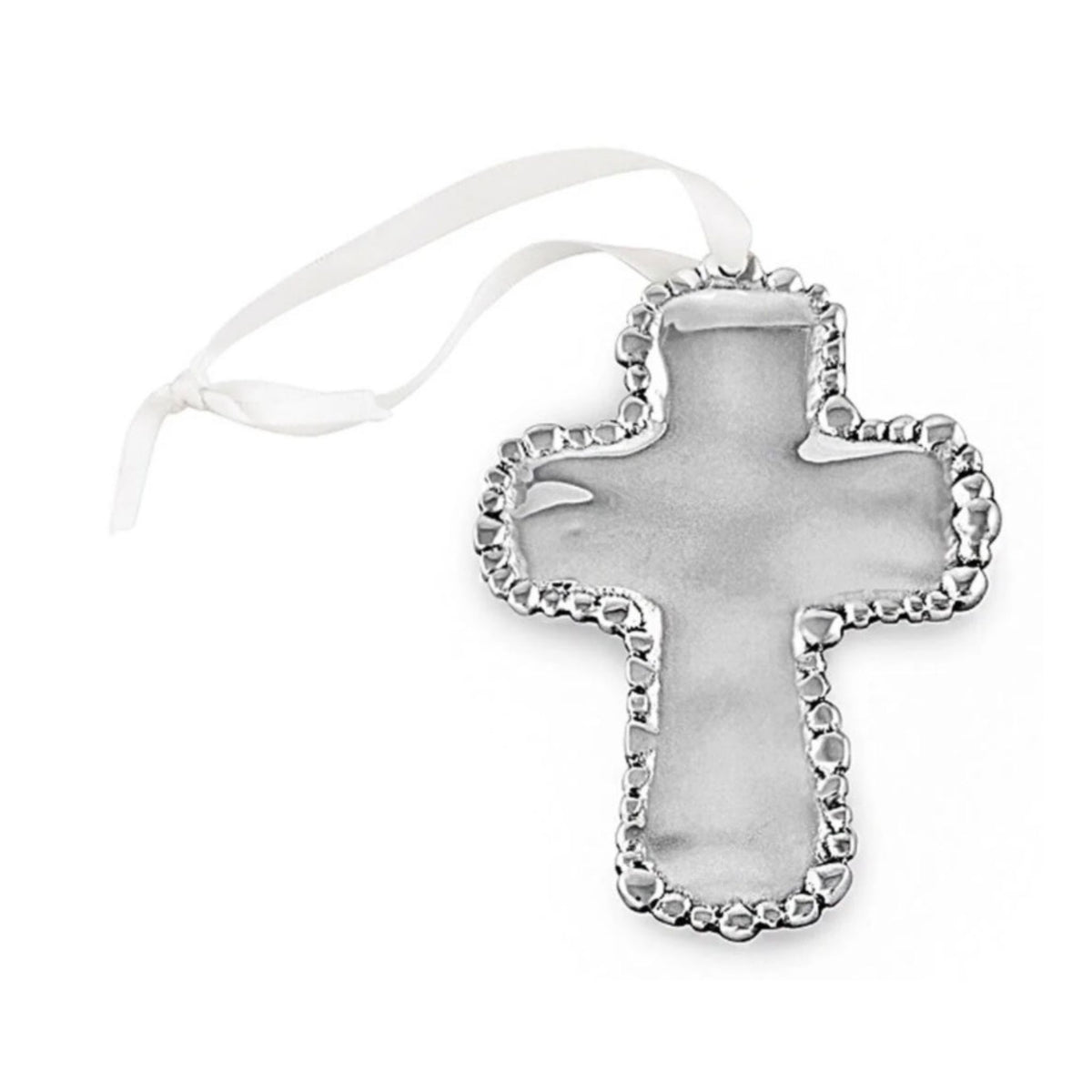 Athens cross ornament in sterling silver dipped finish