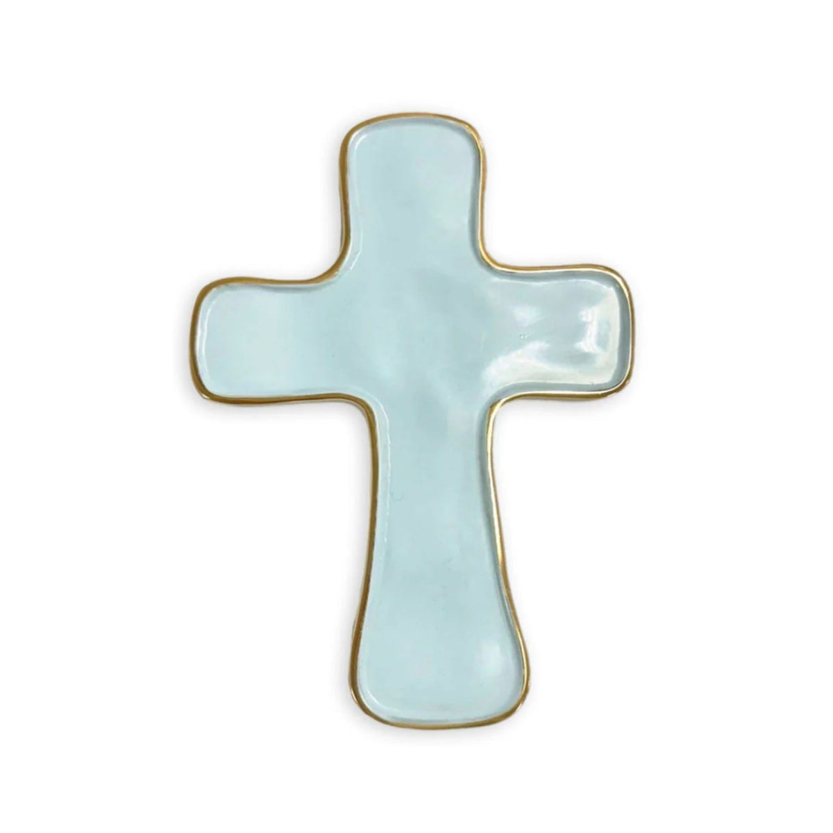 Athens cross ornament in sky blue