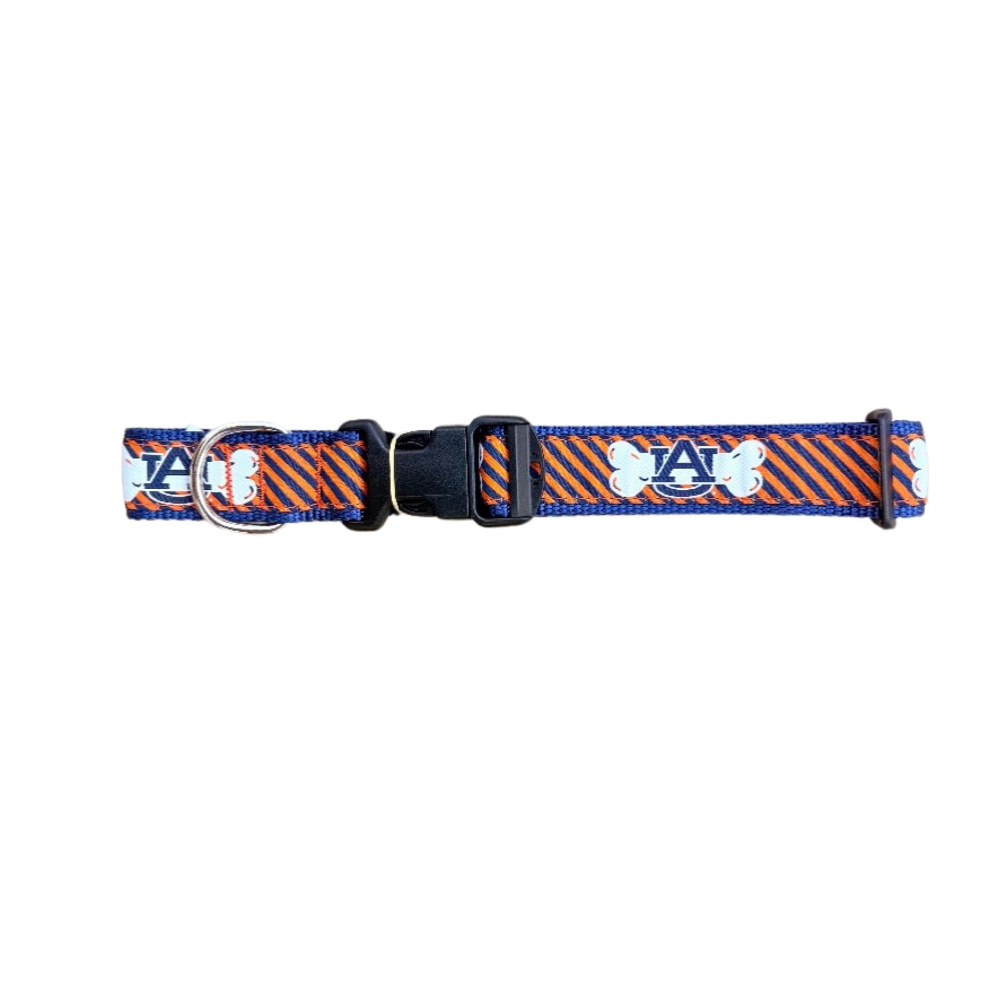 Preston Dog Collar in Auburn print