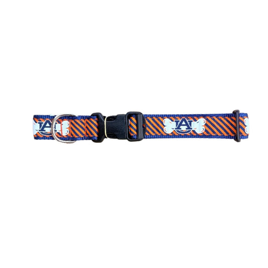 Preston Dog Collar in Auburn print