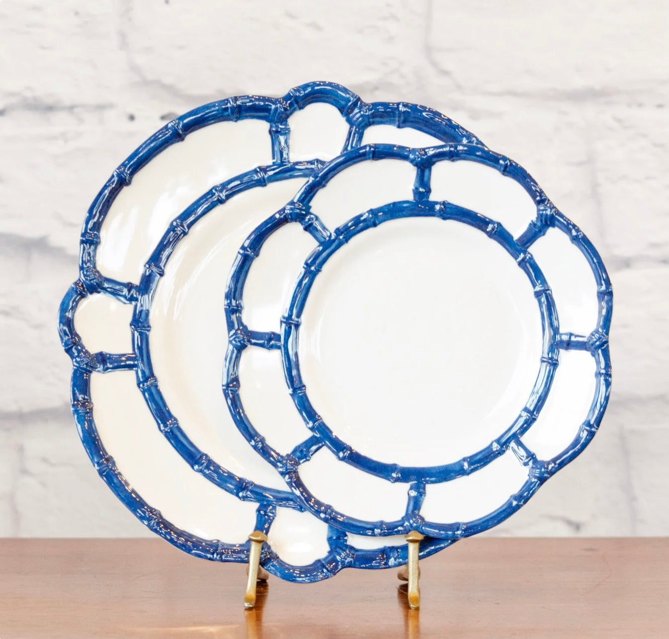 Blue Bamboo Melamine Plates