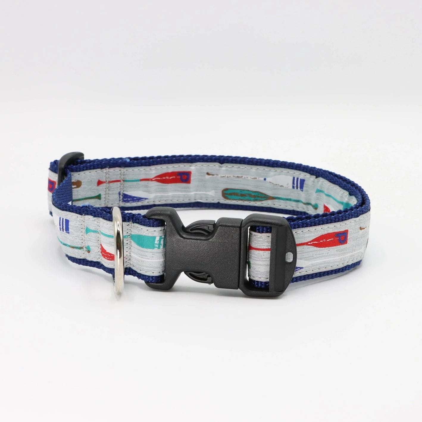 Preston Dog Collar in Boat Oars print