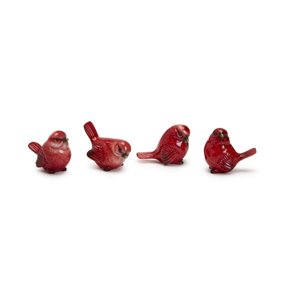 Hand-painted red cardinal bird figurine