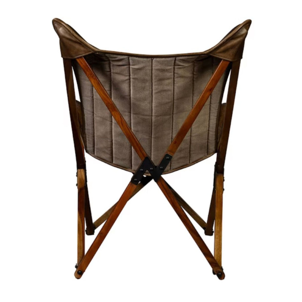 Evanston Leather Folding Chair, back view