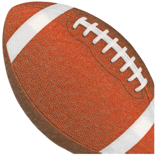 Football die-cut paper napkins in paper-linen material
