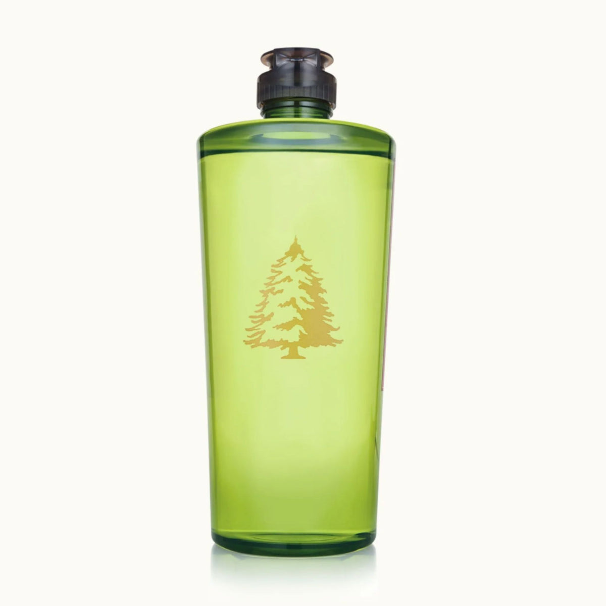 Frasier Fir Dish Soap with Christmas tree emblem on front of green bottle.