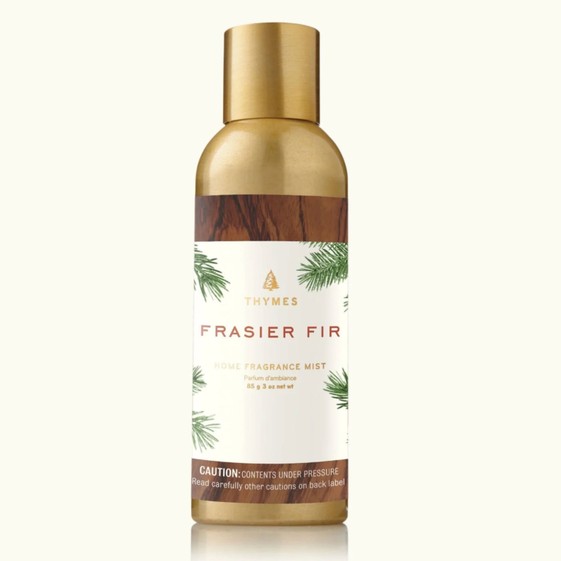 Frasier Fir home fragrance mist, gold bottle