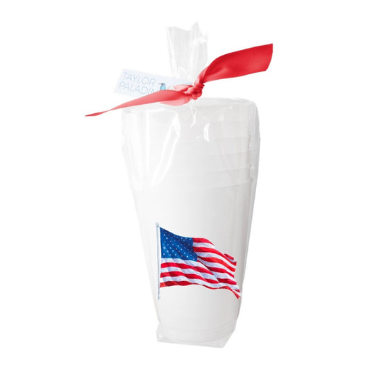 Frosted cups, American Flag design