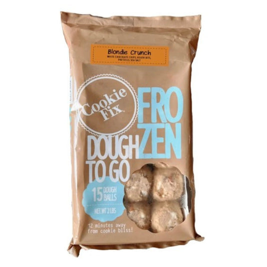 Frozen blondie crunch cookie dough, ready to bake