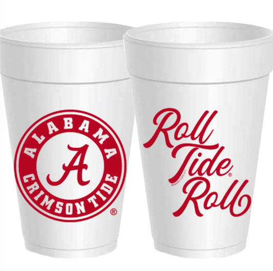 Alabama gameday styrofoam cup, Alabama logo design
