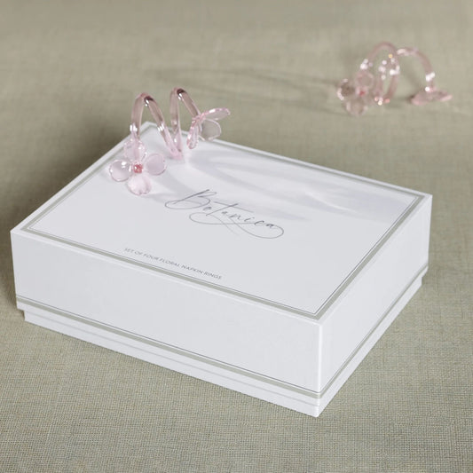 Glass flower napkin ring
