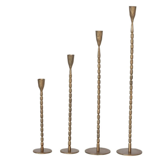 Hand-Forged Taper Candle Holders in brass, single holder