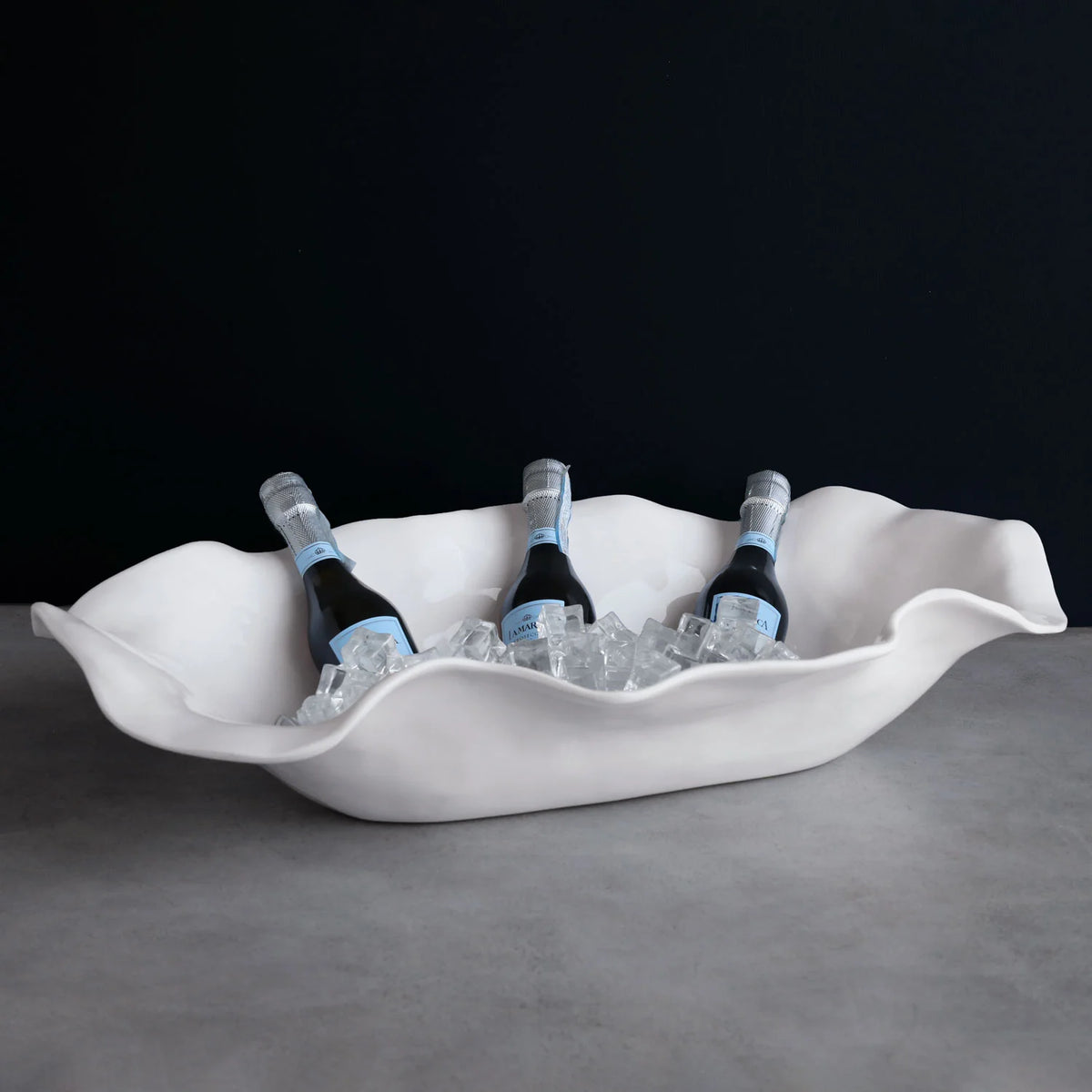 Havana extra large oval centerpiece bowl with textured, hand-finished look