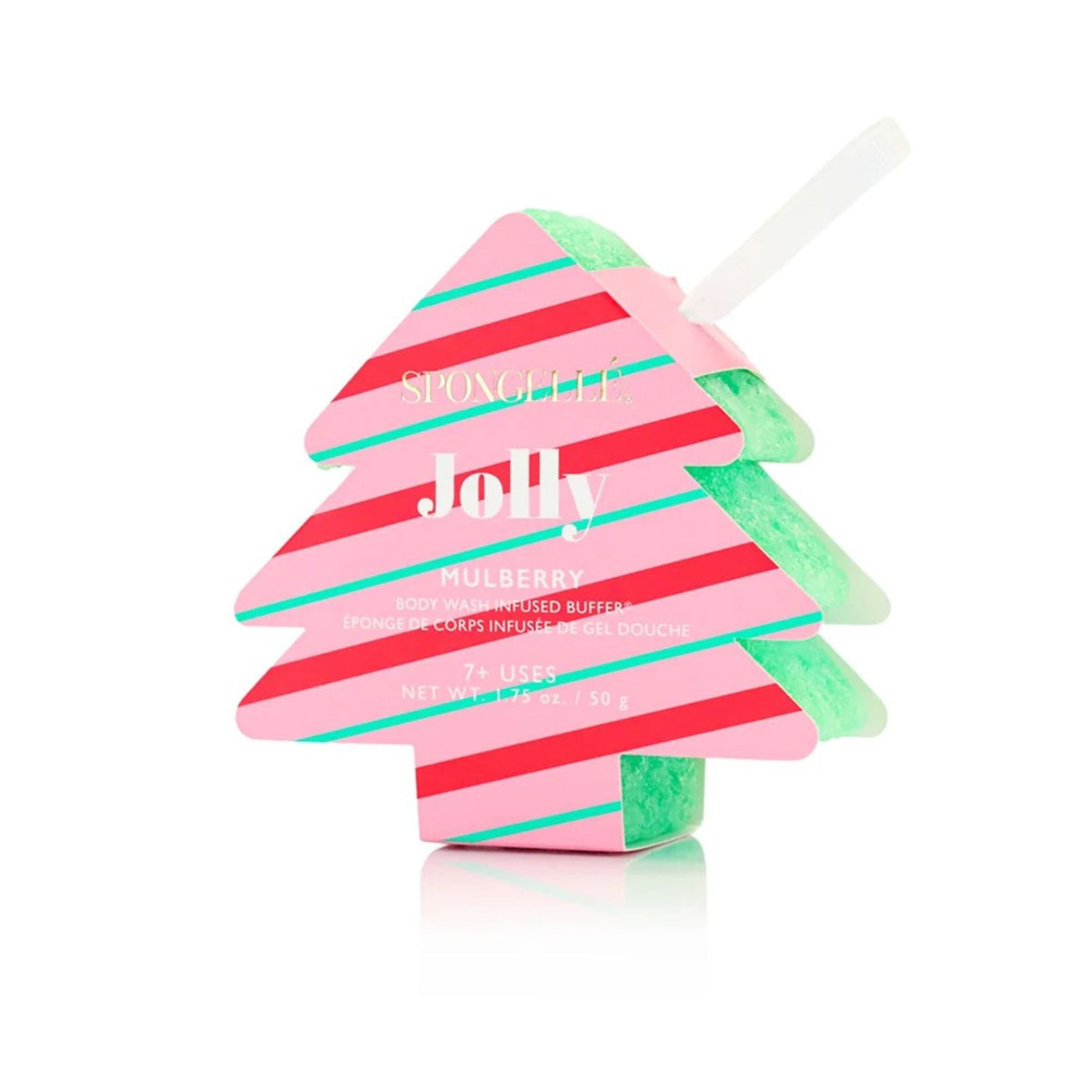 Jolly (Mulberry) Holiday Tree Ornament Body Buffer by Spongelle.