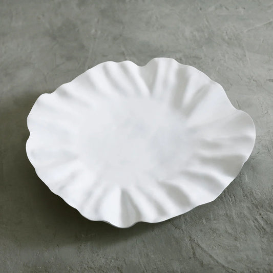 Bloom-Textured Round Platter, 16.5"
