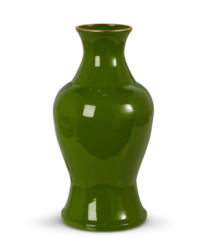 12” Green Vase
