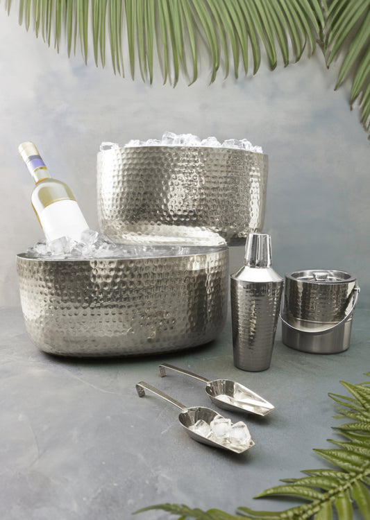 Silver Ice Bucket and Scoop
