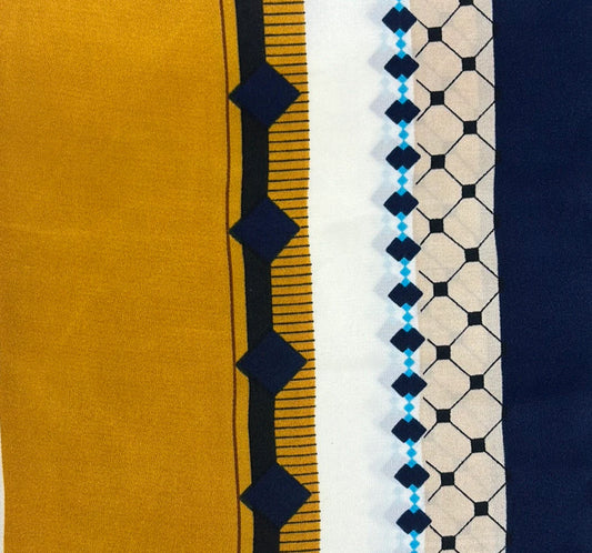 Navy and Multi Scarf